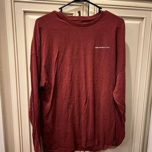 Abercrombie & Fitch Men's Burgundy Long Sleeve Tee